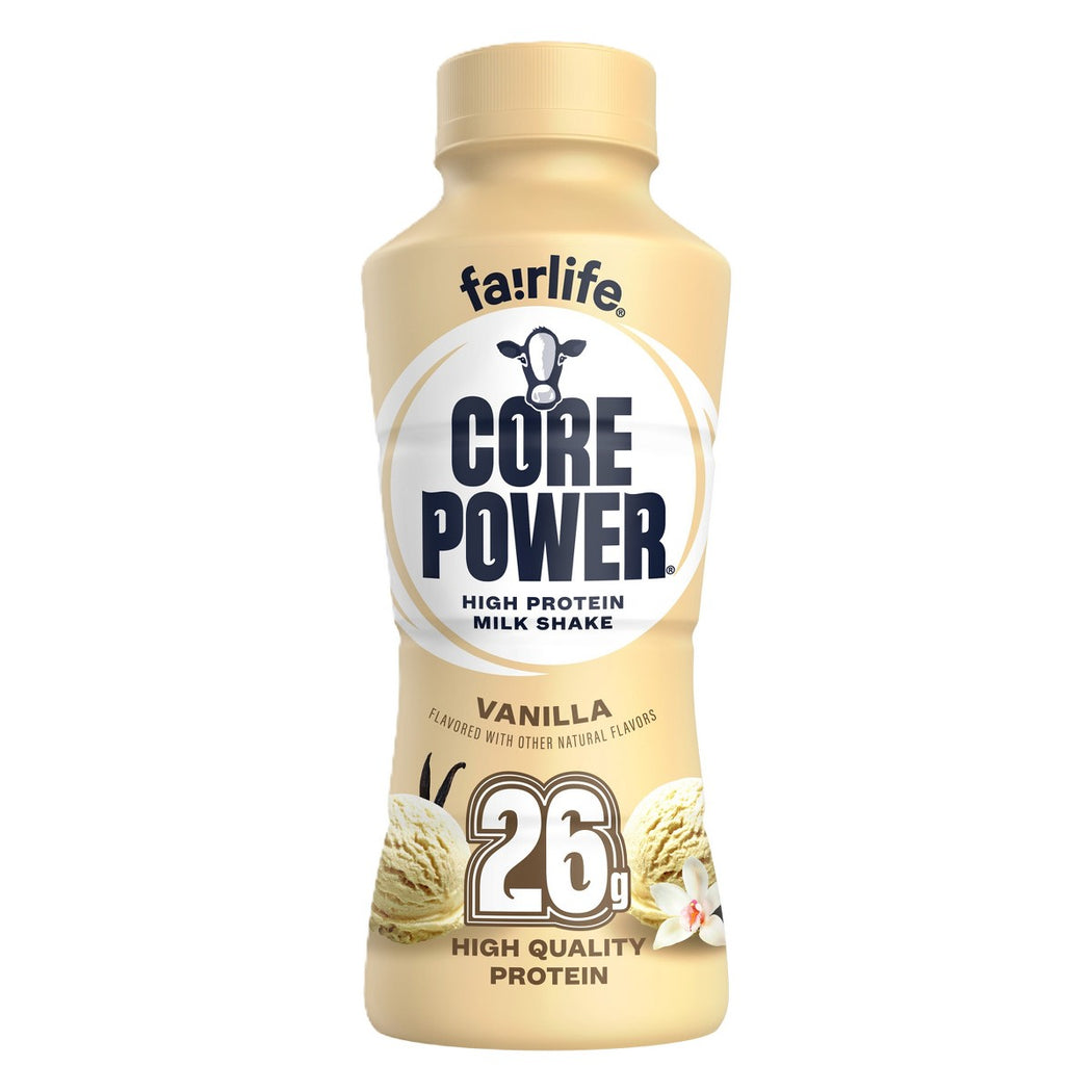 Core Power Vanilla 26g protein milk shake 14 fl oz bottle