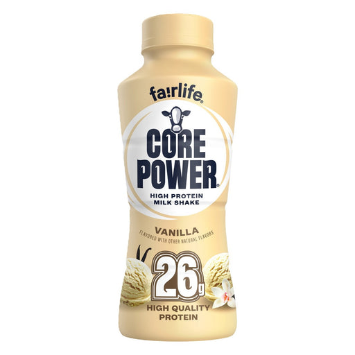 Core Power Vanilla 26g protein milk shake 14 fl oz bottle