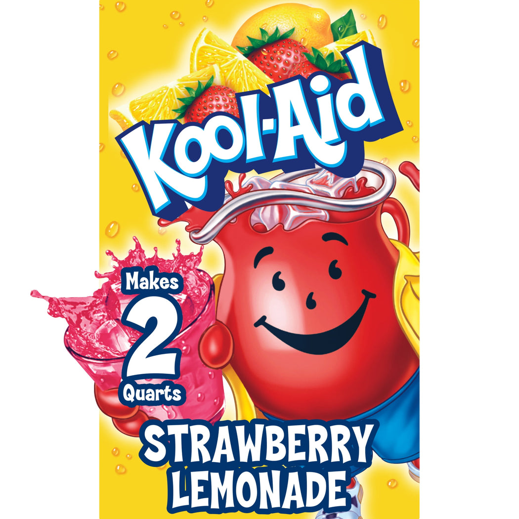 Kool-Aid Unsweetened Strawberry Lemonade drink mix packet